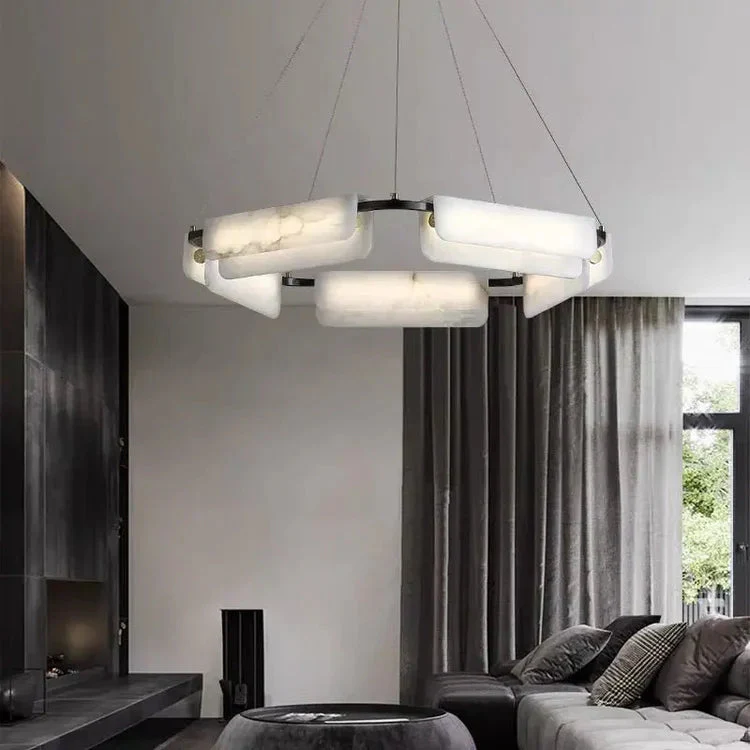 Alabaster Modern Bedroom Chandeliers - Image 2
