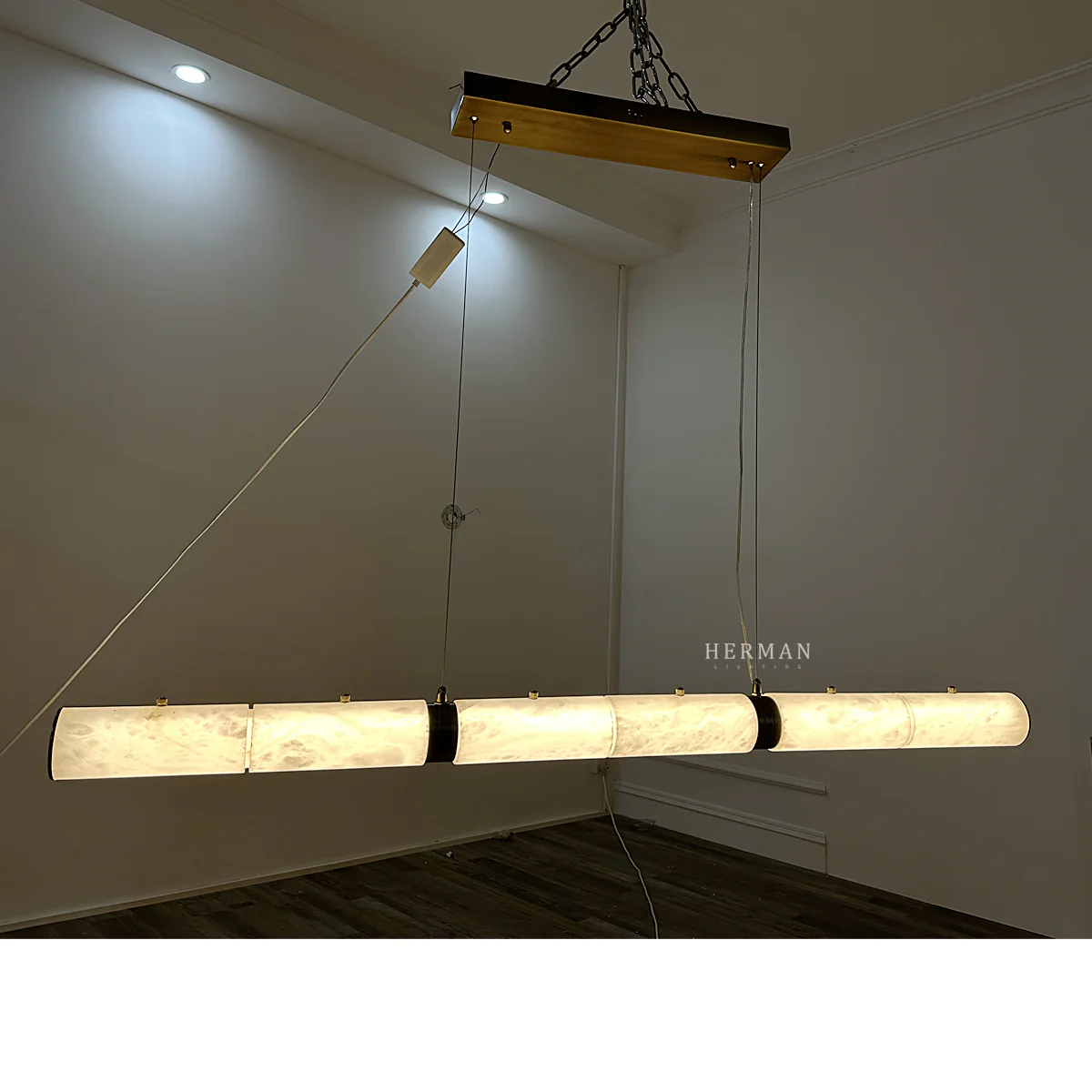 Alabaster Magnificence Art Linear Chandelier - Image 10