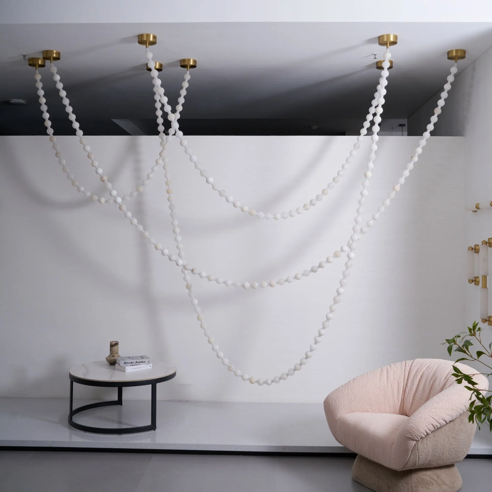 Alabaster Pearl Necklace Chandelier - Image 44
