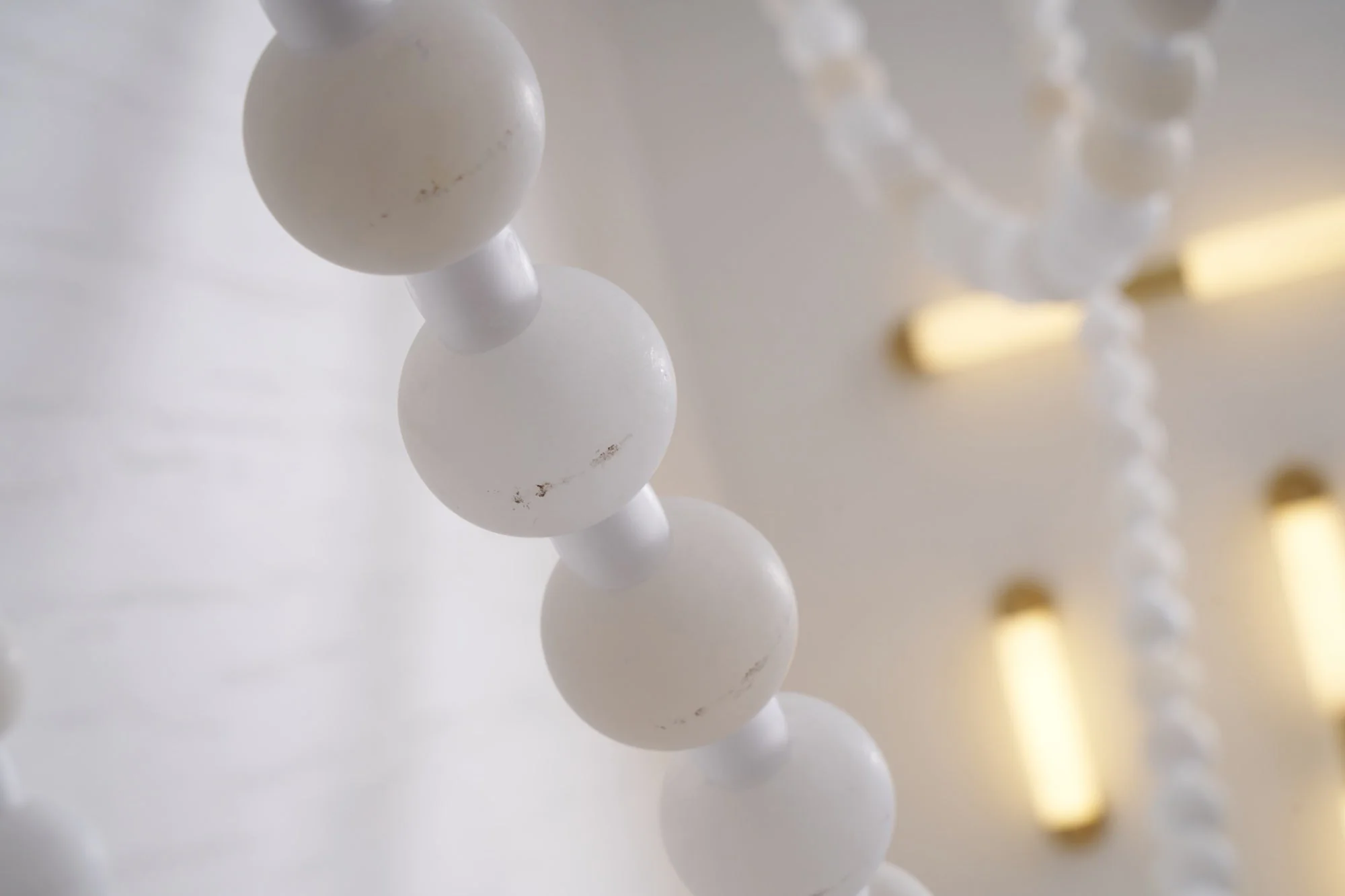 Alabaster Pearl Necklace Chandelier - Image 6