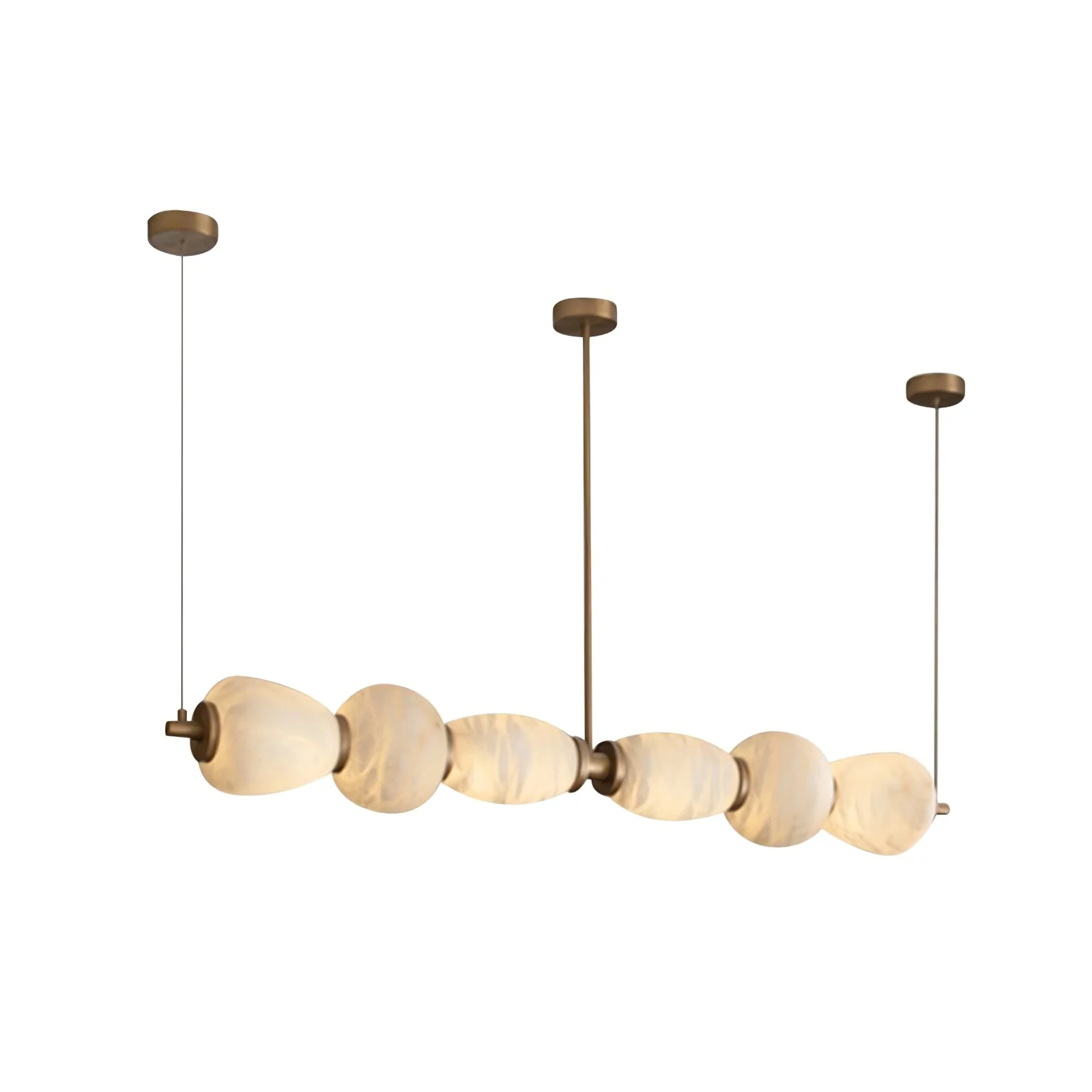 Alabaster Pebble Linear Chandelier - Image 10