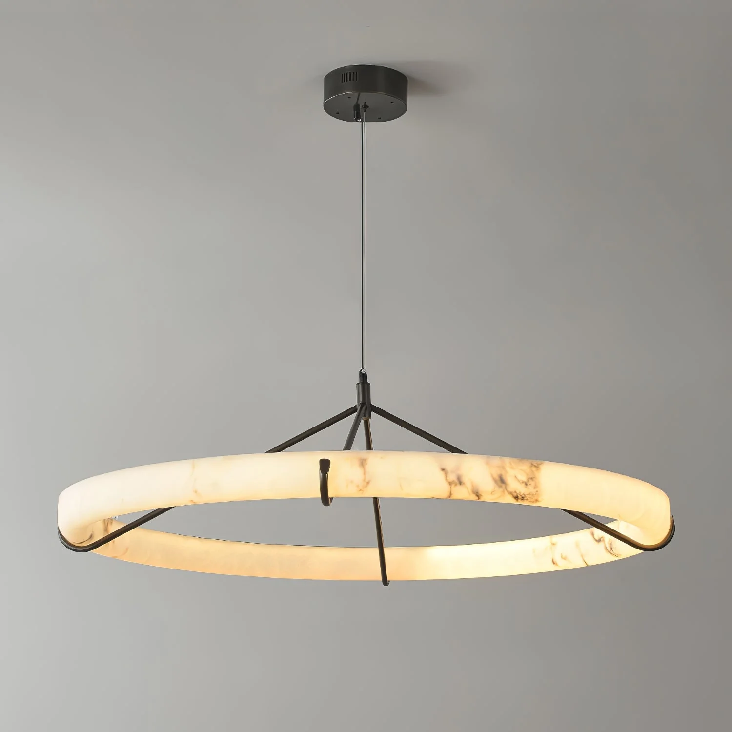 Alabaster Ring Pendant Lamp - Image 13