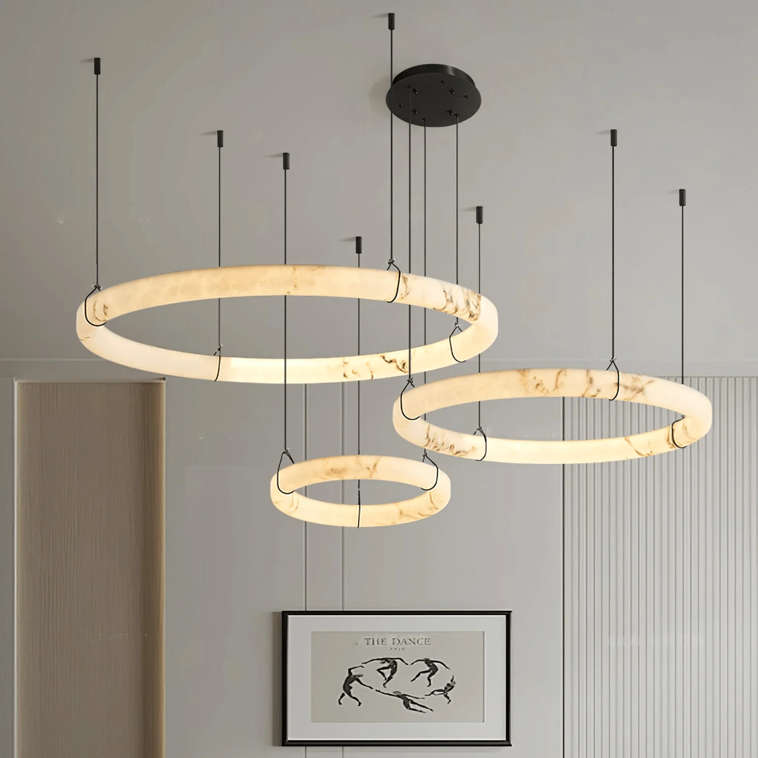 Alabaster Ring Pendant Lamp - Image 2