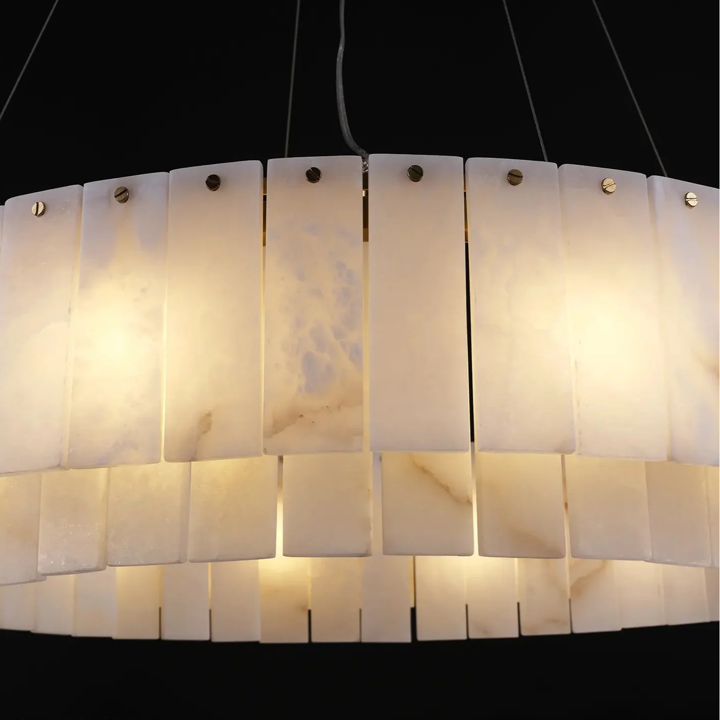 Celine Alabaster Round Chandelier 31" Fast Shipping - Image 5