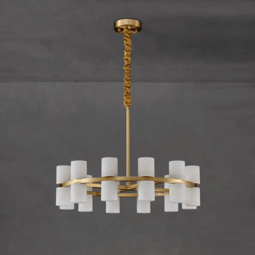 Alabaster Cylinder Chandelier - Image 14