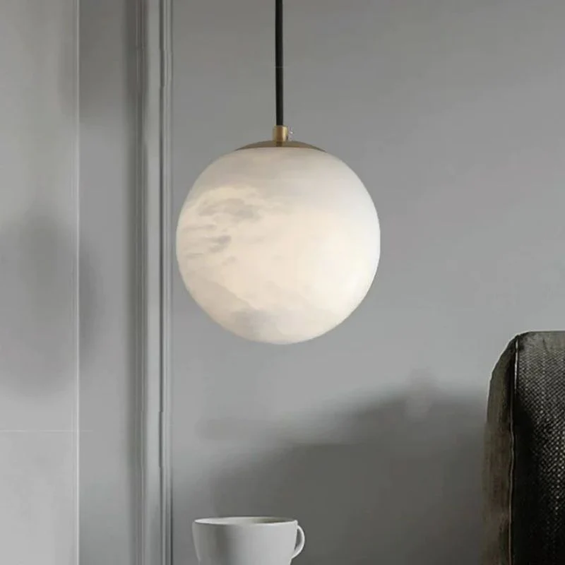 Alabaster Spherical Pendant Light - Image 7