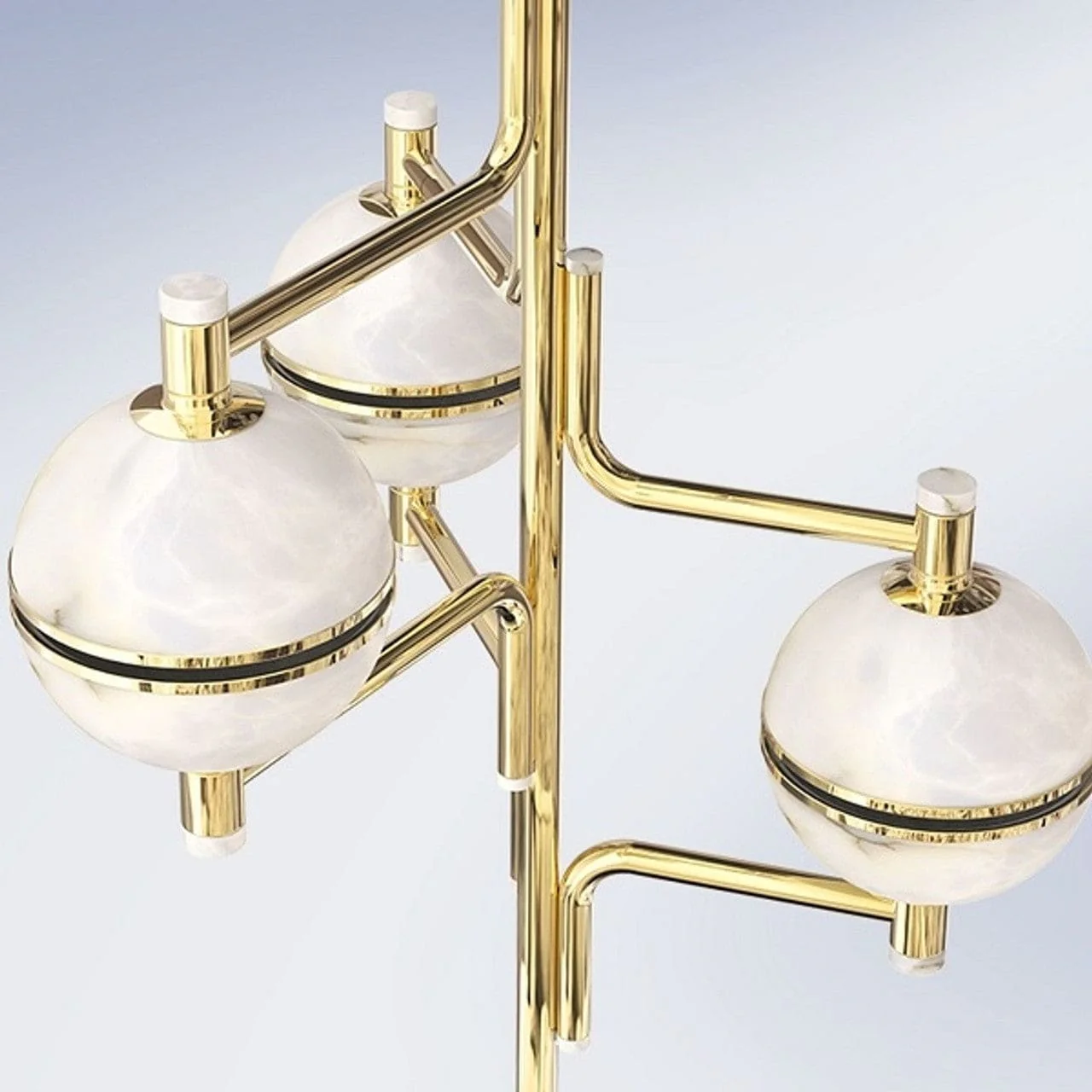 Alabaster Suspension Chandelier - Image 4