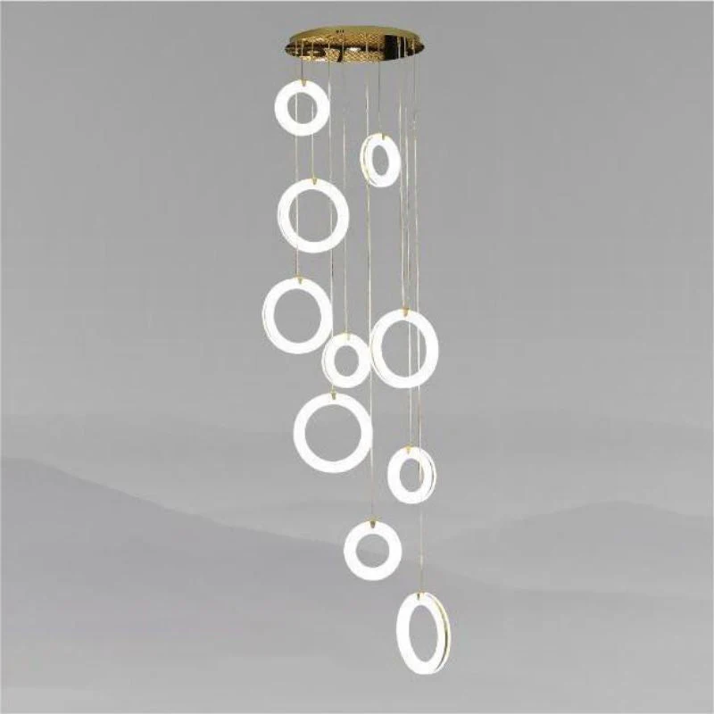 Alabaster Toroid Staircase Chandelier - Image 4
