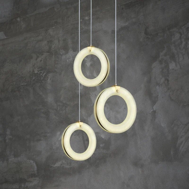 Alabaster Toroid Staircase Chandelier - Image 5