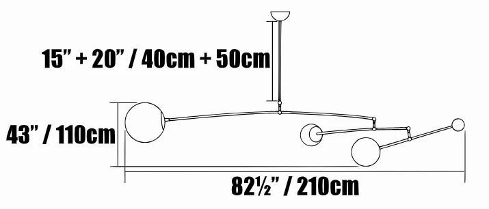 Alabaster Triple Mobile Chandelier - Image 8