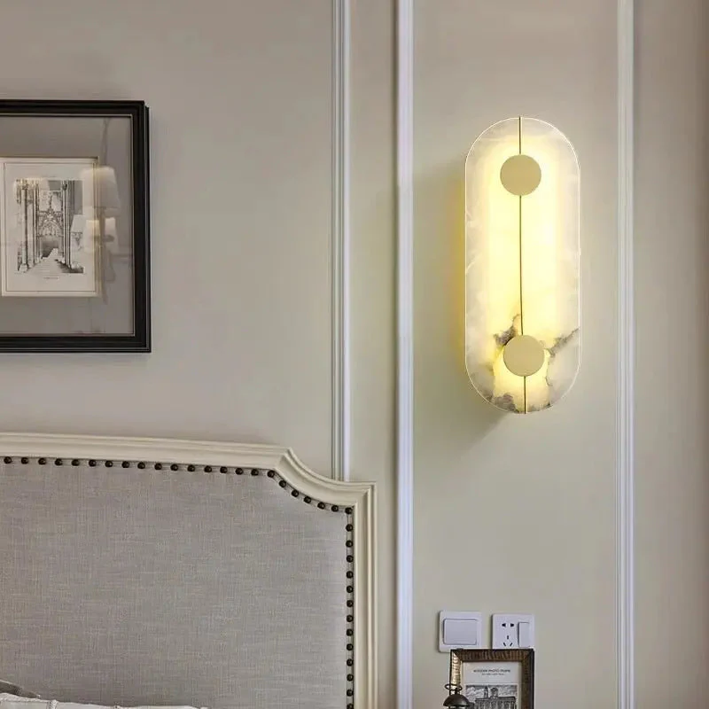 Alabaster Wall Sconce For Bedroom - Image 13