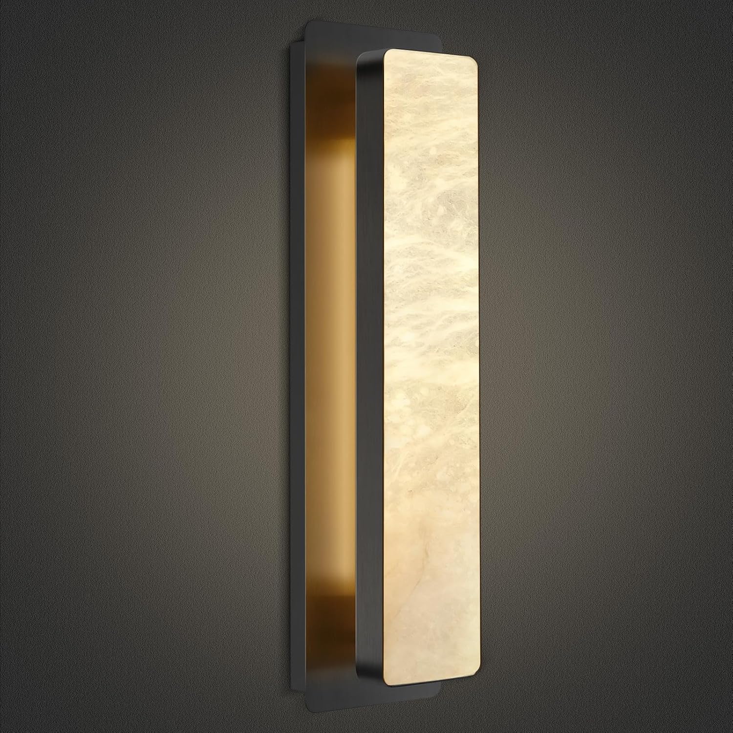 Melange Alabaster Rectangle Wall Sconces 20" - Image 8
