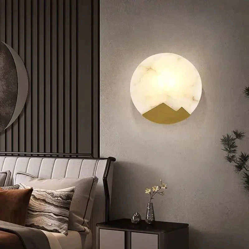 Alabaster Wall Sconces Lighting For Living Room