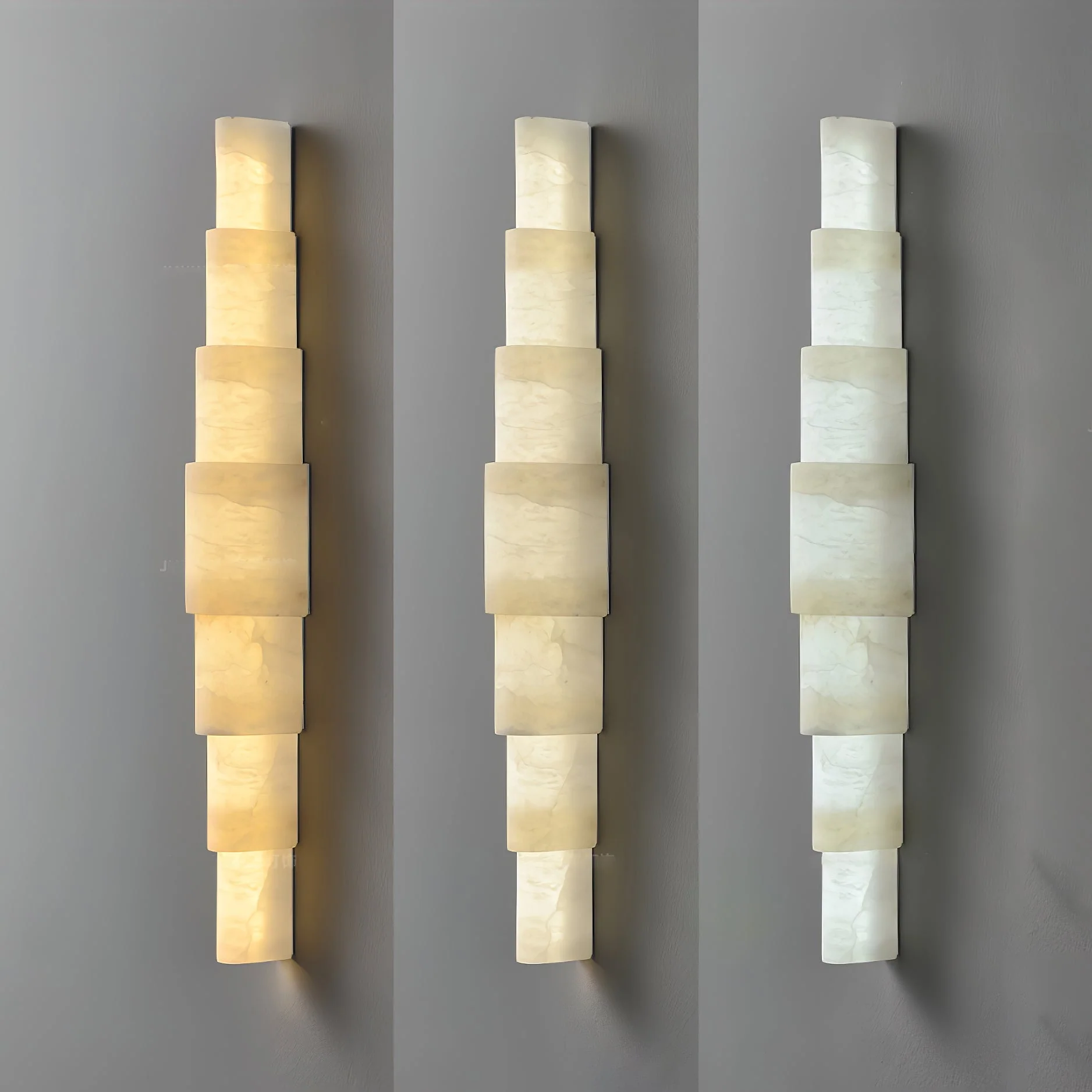 Alba Cascade Alabaster Wall Sconce - Image 15
