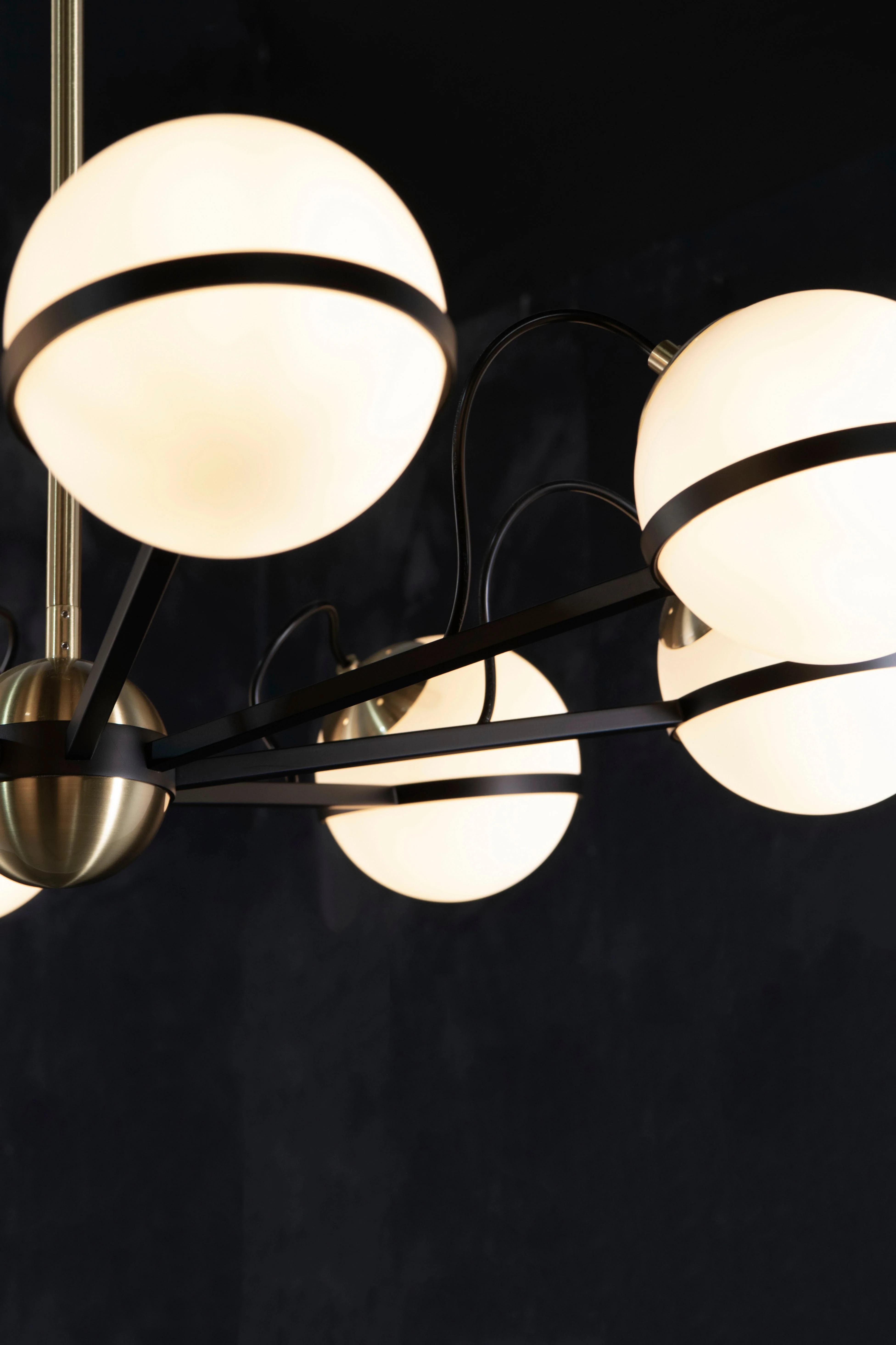 Alba Milk Glass Globe Chandelier - Image 4