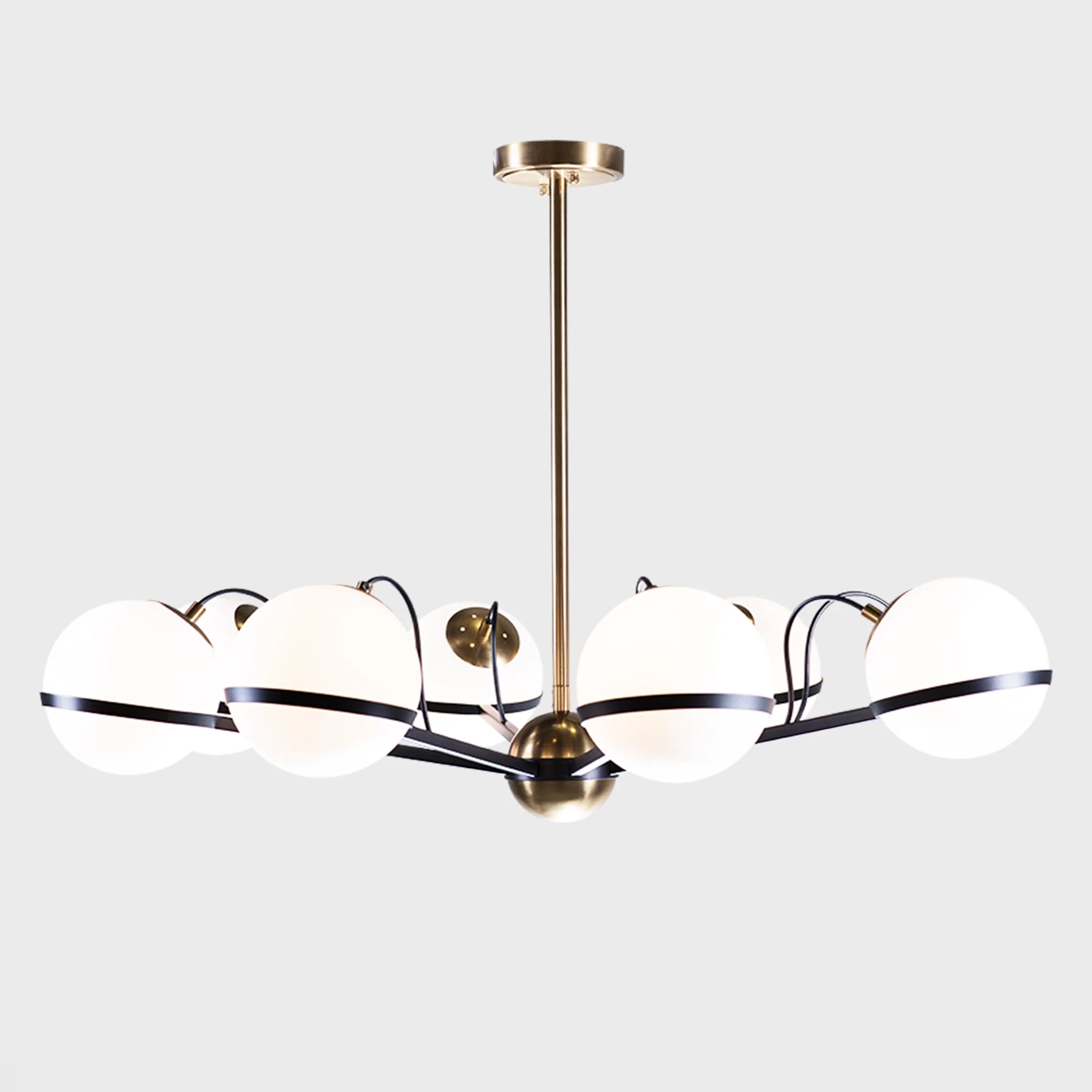 Alba Milk Glass Globe Chandelier - Image 9