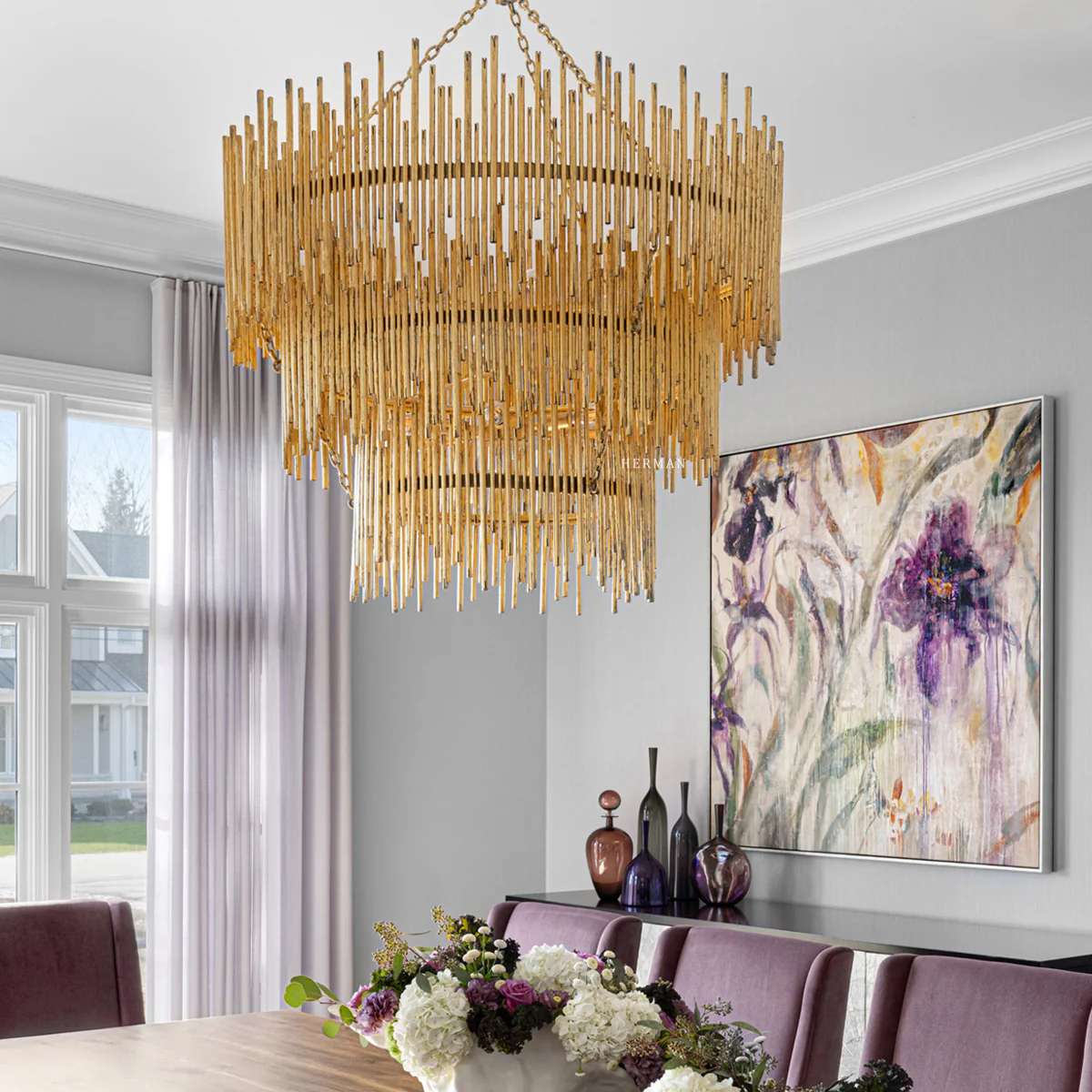 Althely 12 Lights  3- Tier Chandelier 35" W - Image 4