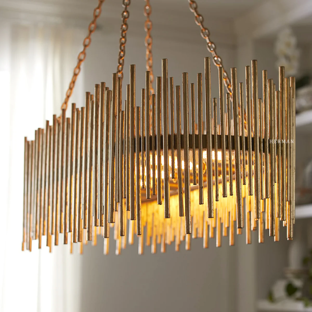 Althely 10 Lights Rectangle Pendant Chandelier - Image 3