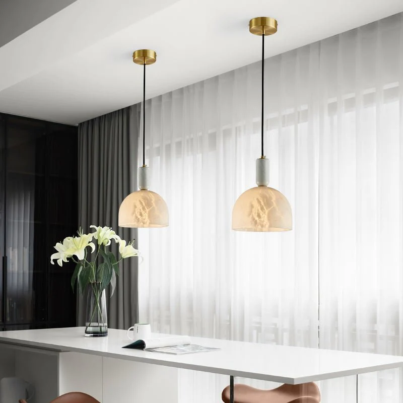 Altus Alabaster Pendant Light 8"