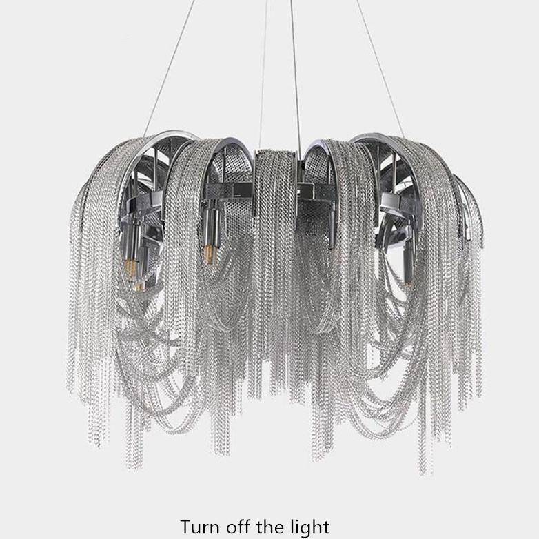 Cadena Aluminum Chain Tassel Chandelier - Image 10