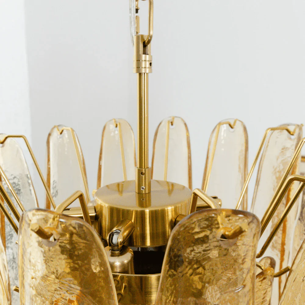 Amber Cascade Glass Chandelier - Image 11