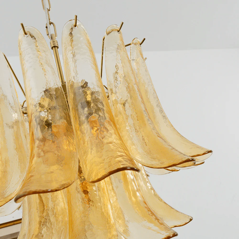 Amber Cascade Glass Chandelier - Image 12