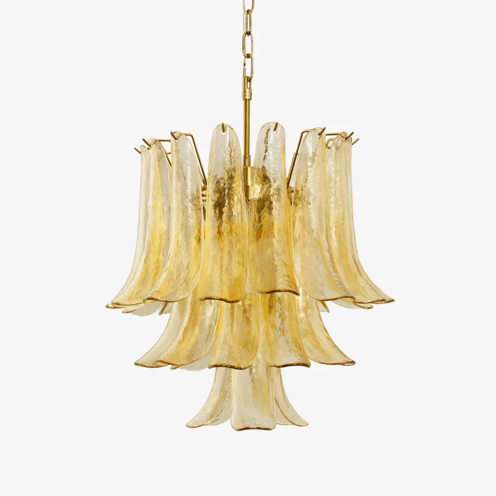 Amber Cascade Glass Chandelier - Image 17