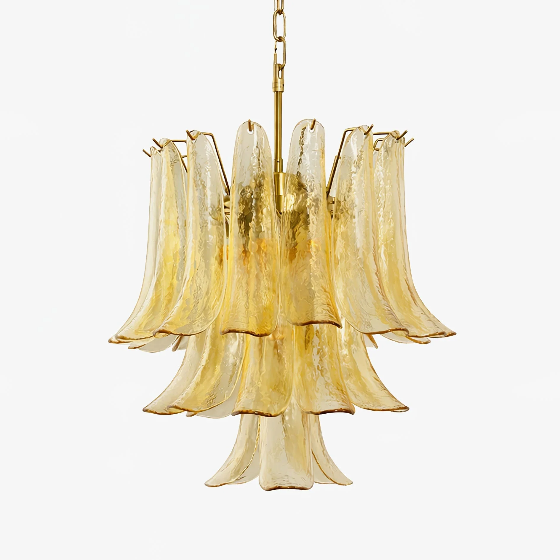 Amber Cascade Glass Chandelier - Image 4