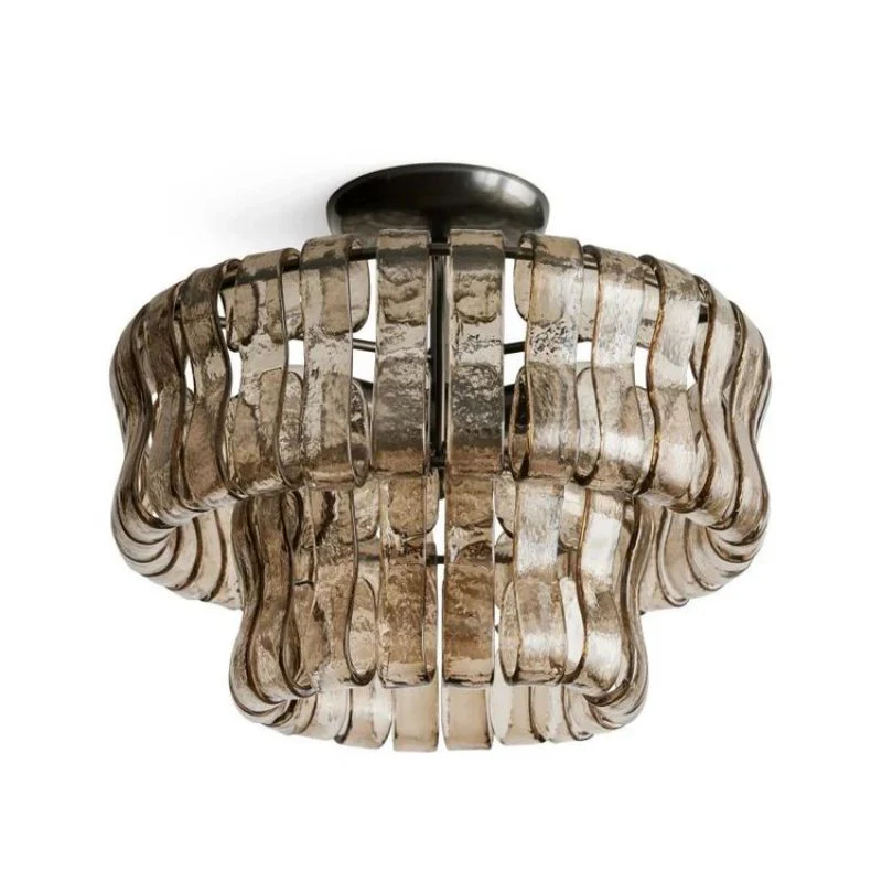 Amor 2-Tier Ghiaccio Glass Round Flushmount 18" - Image 10