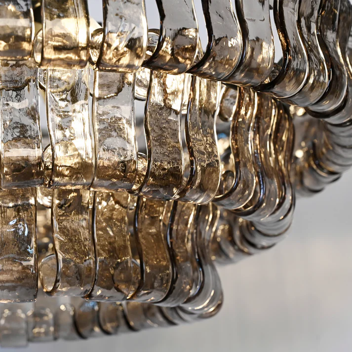 Amor 4-Tier Ghiaccio Glass Round Chandelier 36" - Image 11