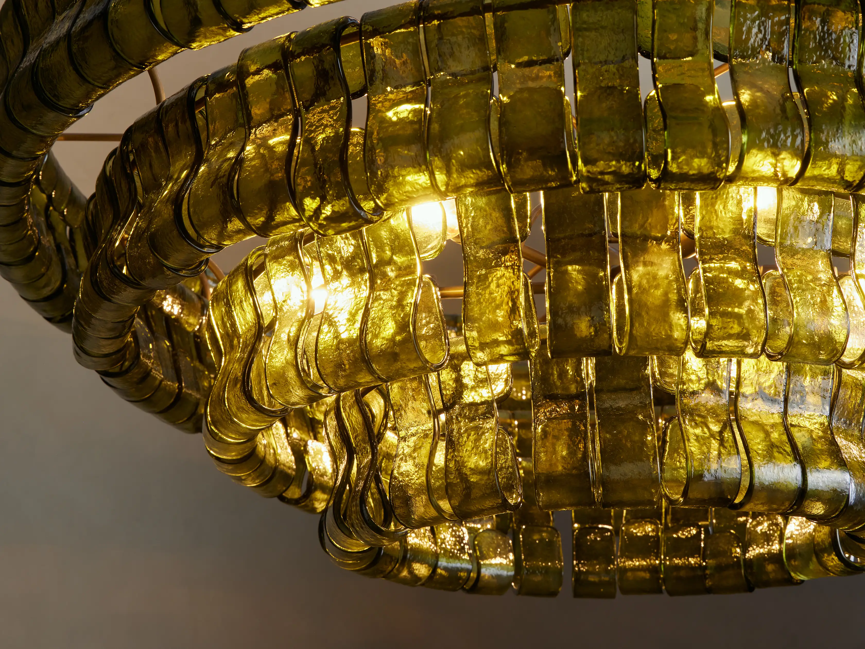 Amor 4-Tier Ghiaccio Glass Round Chandelier 36" - Image 23