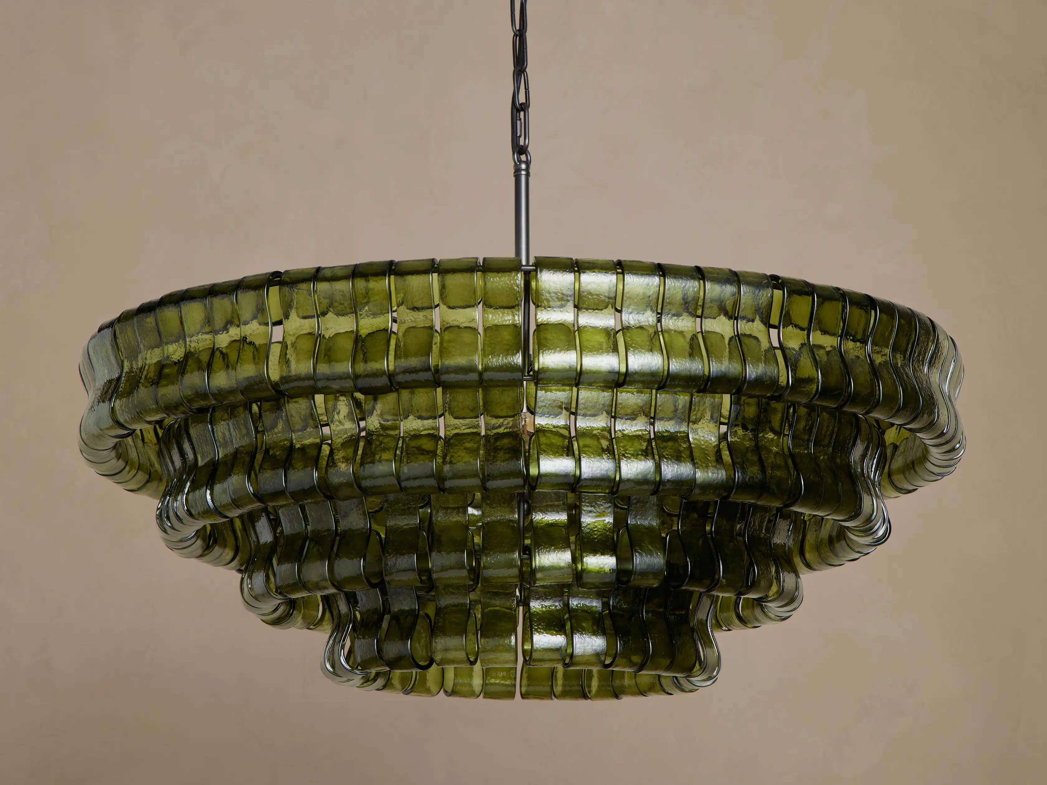 Amor 4-Tier Ghiaccio Glass Round Chandelier 36" - Image 26