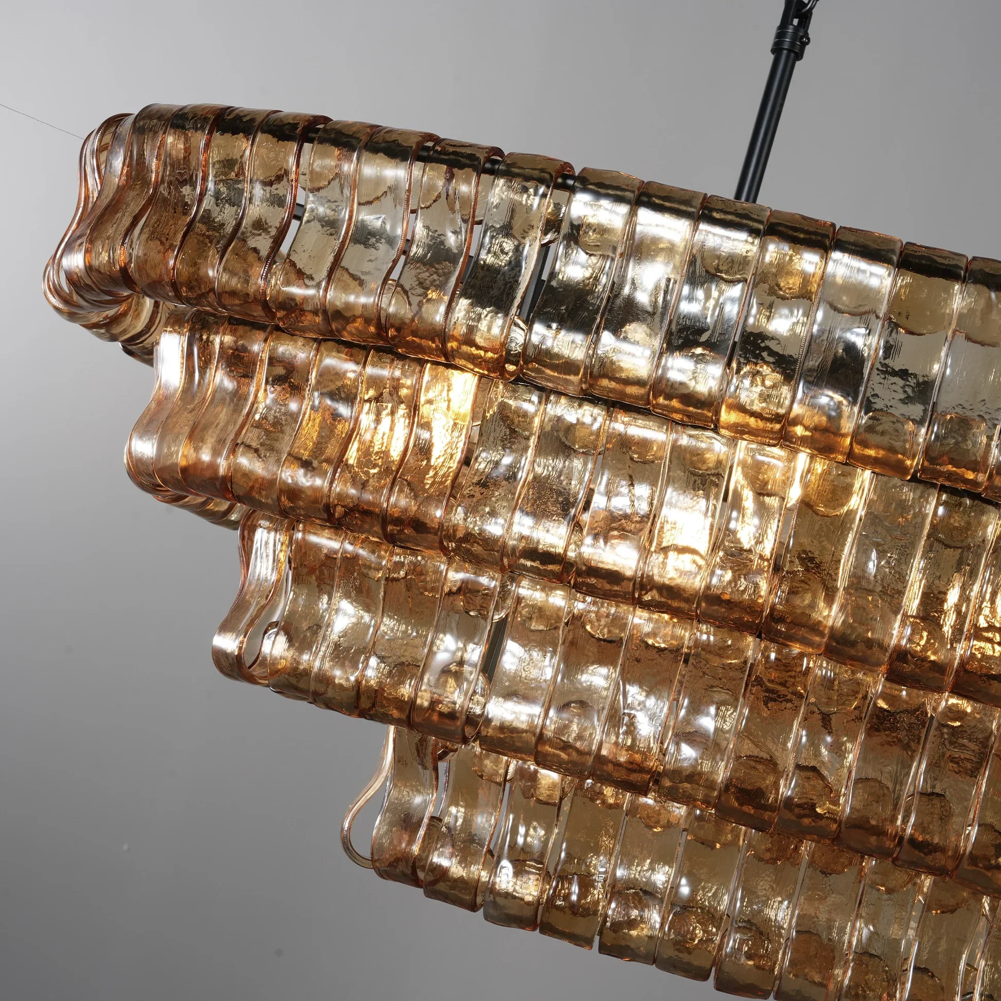 Amor Ghiaccio Glass Oval Chandelier 54"W/65"W - Image 60