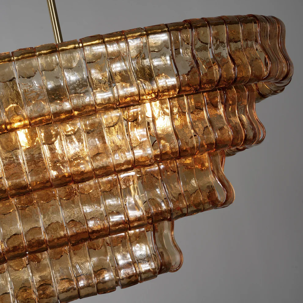 Amor Ghiaccio Glass Oval Chandelier 54"W/65"W - Image 48