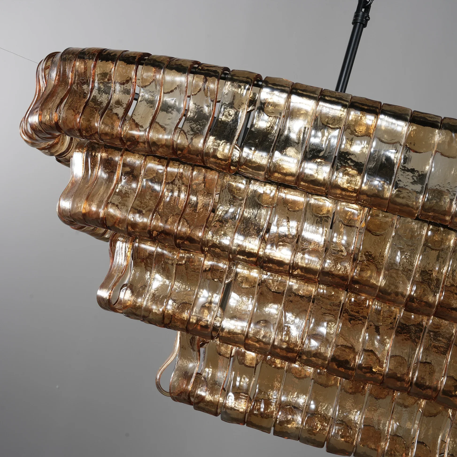 Amor Ghiaccio Glass Oval Chandelier 54"W/65"W - Image 59
