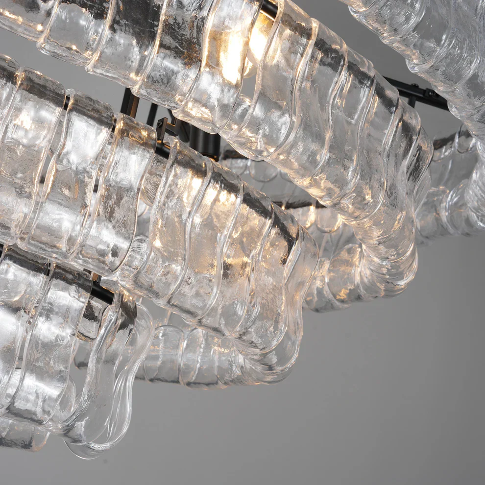 Amor Ghiaccio Glass Oval Chandelier 54"W/65"W - Image 56