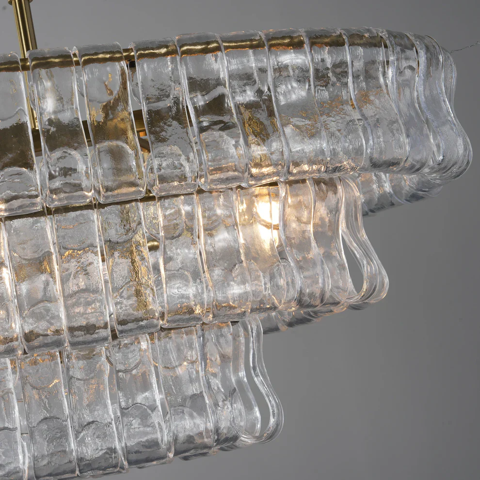 Amor Ghiaccio Glass Oval Chandelier 54"W/65"W - Image 41