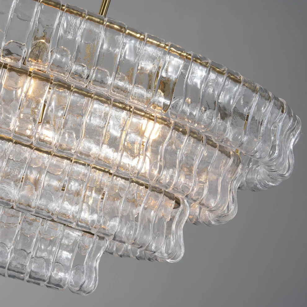 Amor Ghiaccio Glass Oval Chandelier 54"W/65"W - Image 53