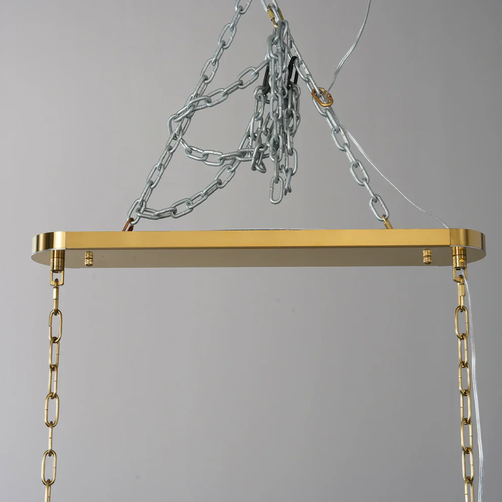 Amor Ghiaccio Glass Oval Chandelier 54"W/65"W - Image 11