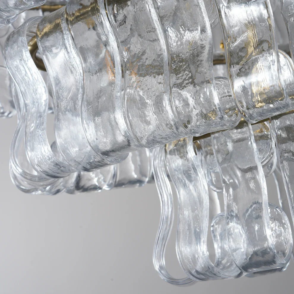 Amor Ghiaccio Glass Oval Chandelier 54"W/65"W - Image 14