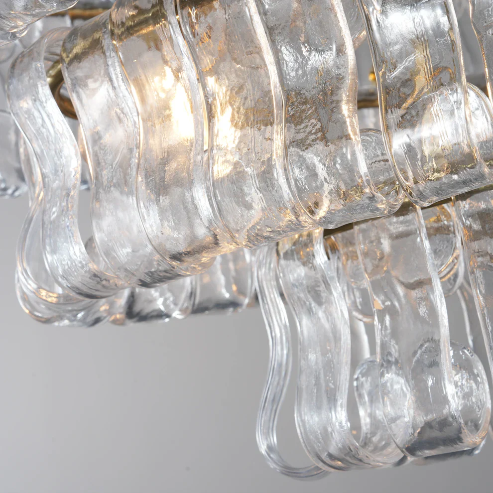 Amor Ghiaccio Glass Oval Chandelier 54"W/65"W - Image 15