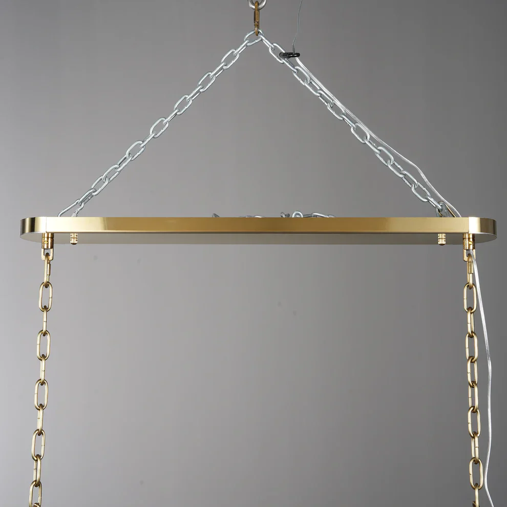 Amor Ghiaccio Glass Oval Chandelier 54"W/65"W - Image 16