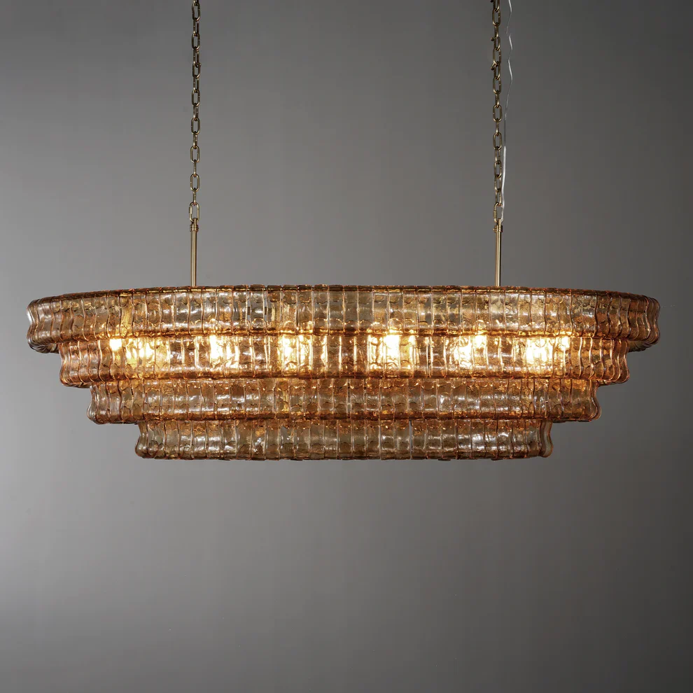 Amor Ghiaccio Glass Oval Chandelier 54"W/65"W - Image 18