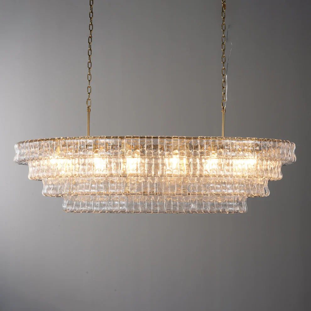 Amor Ghiaccio Glass Oval Chandelier 54"W/65"W - Image 21