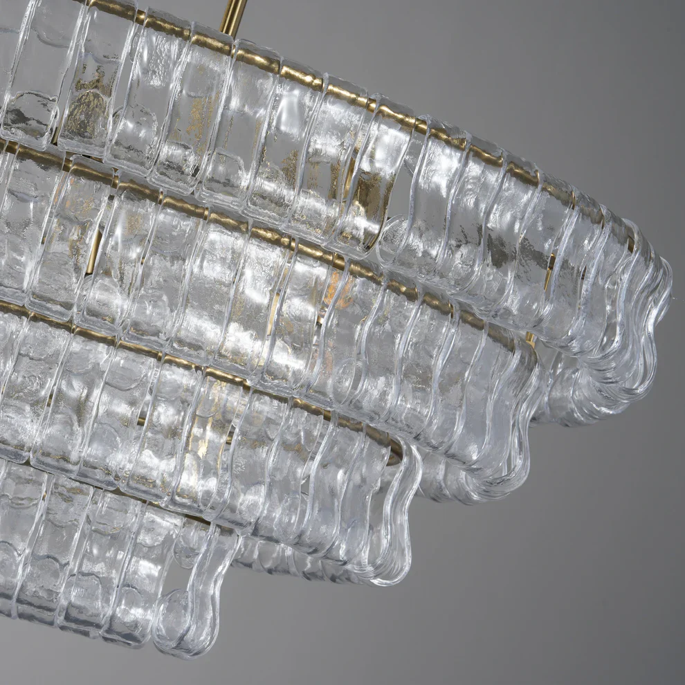Amor Ghiaccio Glass Oval Chandelier 54"W/65"W - Image 22