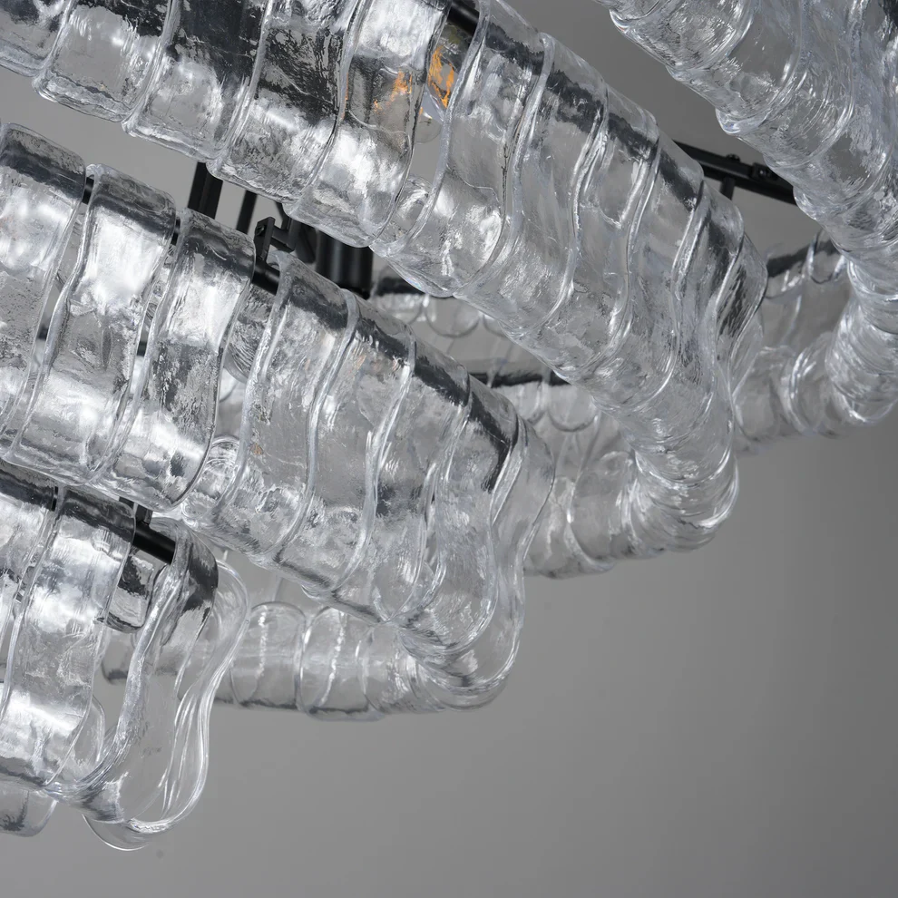 Amor Ghiaccio Glass Oval Chandelier 54"W/65"W - Image 27