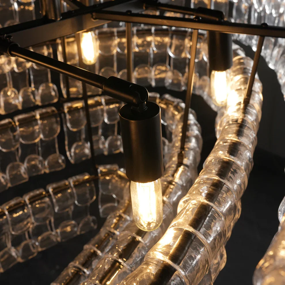 Amor Ghiaccio Glass Oval Chandelier 54"W/65"W - Image 30