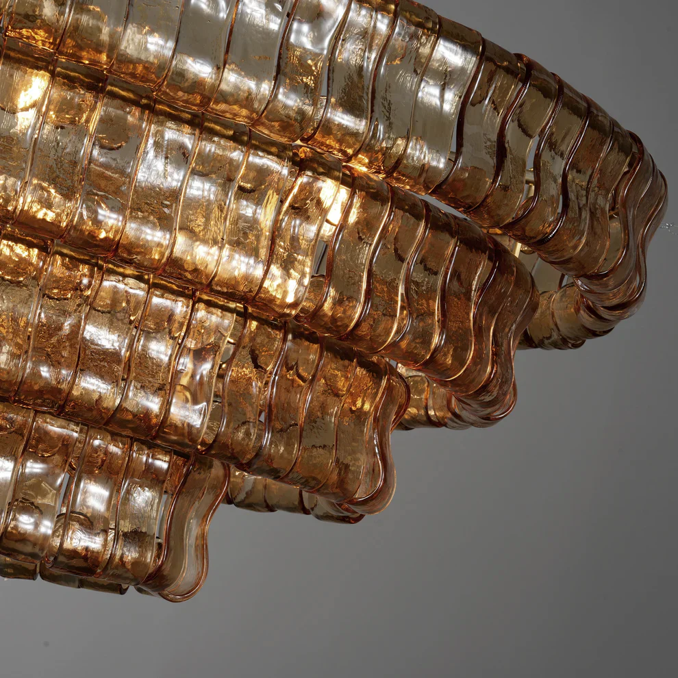 Amor Ghiaccio Glass Oval Chandelier 54"W/65"W - Image 46