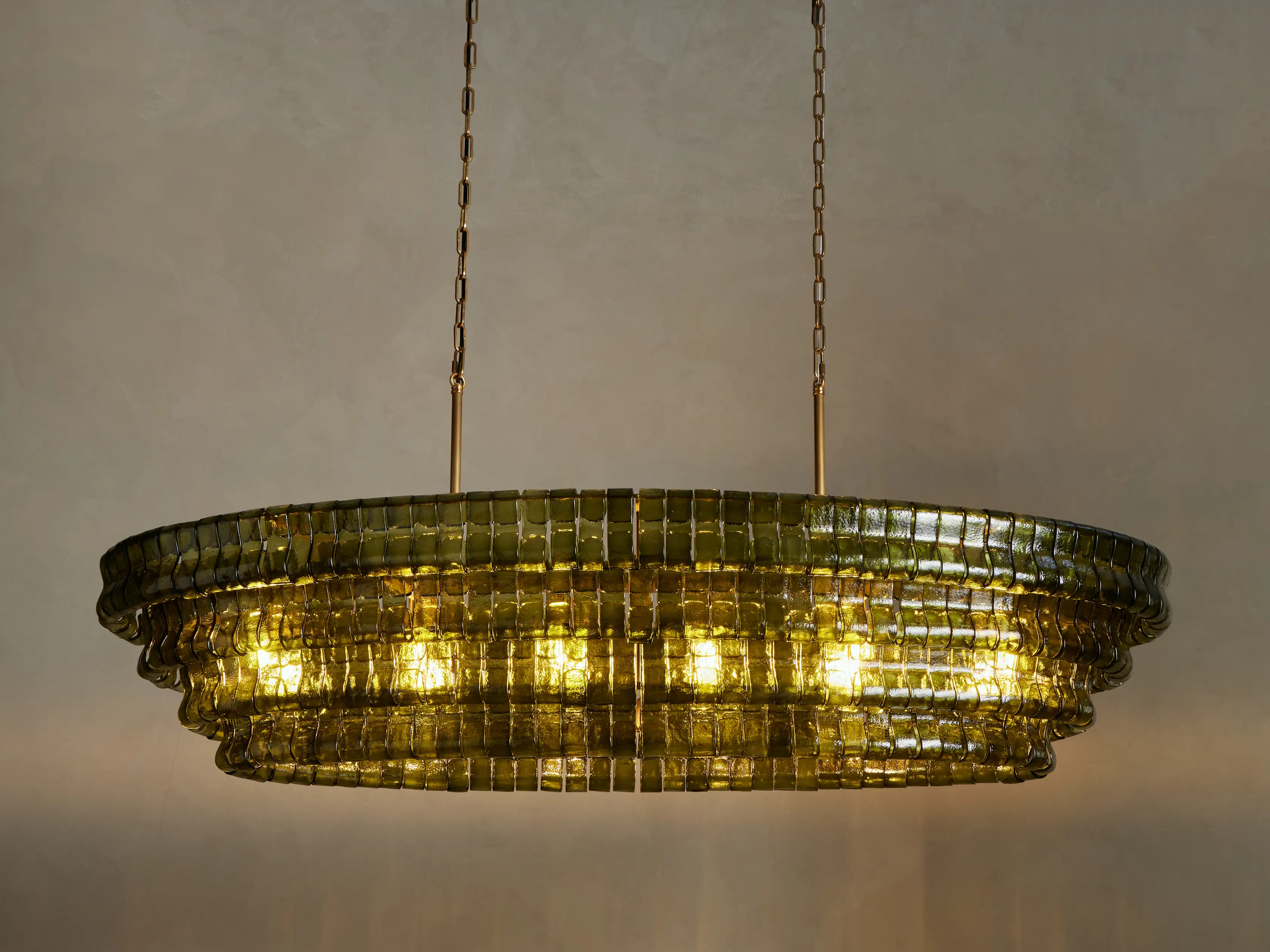 Amor Ghiaccio Glass Oval Chandelier 54"W/65"W - Image 63