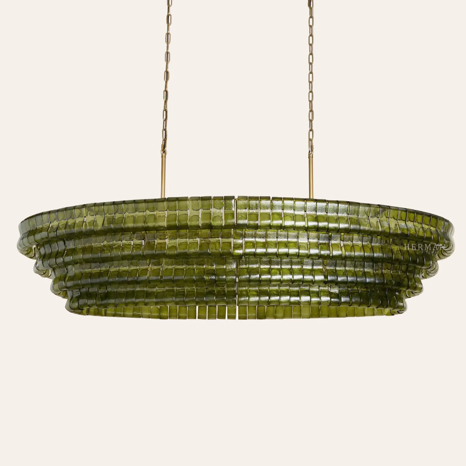 Amor Ghiaccio Glass Oval Chandelier 54"W/65"W - Image 68